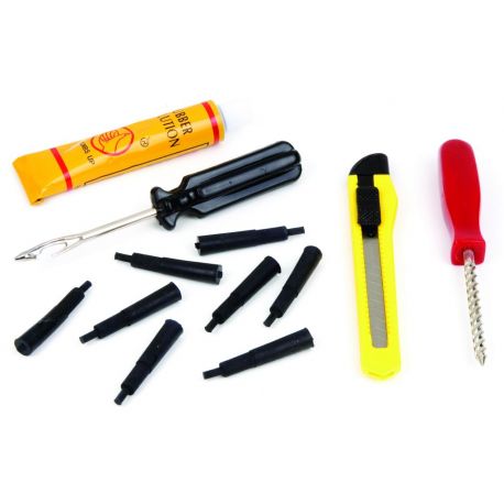 Kit de Réparation Rapide pour Pneu Tubeless Moto & Scooter - Mèches Courtes  - Funridestore