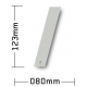 N°1 Numero de plaque YCF Blanc - 123x80mm (vendu par 3)