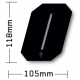 N°0 Numero de plaque YCF Noir - 108x105mm (vendu par 3)