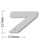 N°7 Numero de plaque YCF Blanc - 117x172mm (vendu par 3)