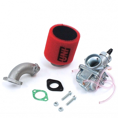 Pack carburateur MOLK 26 - filtre à air UNI rouge Pack carburateur MOLK 26 - filtre à air UNI rouge