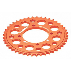 YCF COURONNE ALUMINIUM TAILLEE DANS LA MASSE 39 DENTS ORANGE