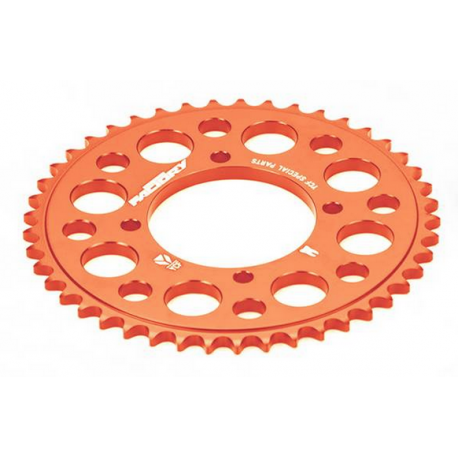 YCF COURONNE ALUMINIUM TAILLEE DANS LA MASSE 41 DENTS ORANGE YCF COURONNE ALUMINIUM TAILLEE DANS LA MASSE 41 DENTS ORANGE