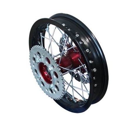 YCF ROUE COMPLETE RENFORCEE ARRIERE 12, Rouge YCF ROUE COMPLETE RENFORCEE ARRIERE 12, Rouge