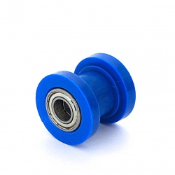 Roulette de chaine teflon guidée - ø8mm Bleu