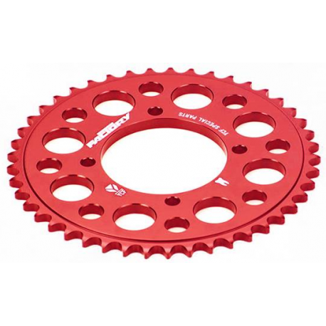 YCF COURONNE ALUMINIUM TAILLEE DANS LA MASSE 43 DENTS ROUGE YCF COURONNE ALUMINIUM TAILLEE DANS LA MASSE 43 DENTS ROUGE